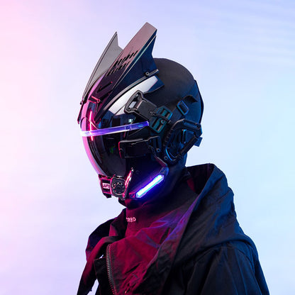 Personalized Cyberpunk Neon Helmet - TechWearGiants