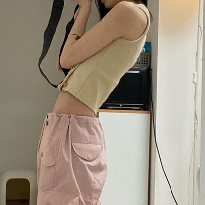 Pink Oasis Cherry Blossom Cargo Pants - TechWearGiants