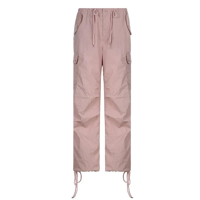 Pink Oasis Cherry Blossom Cargo Pants - TechWearGiants