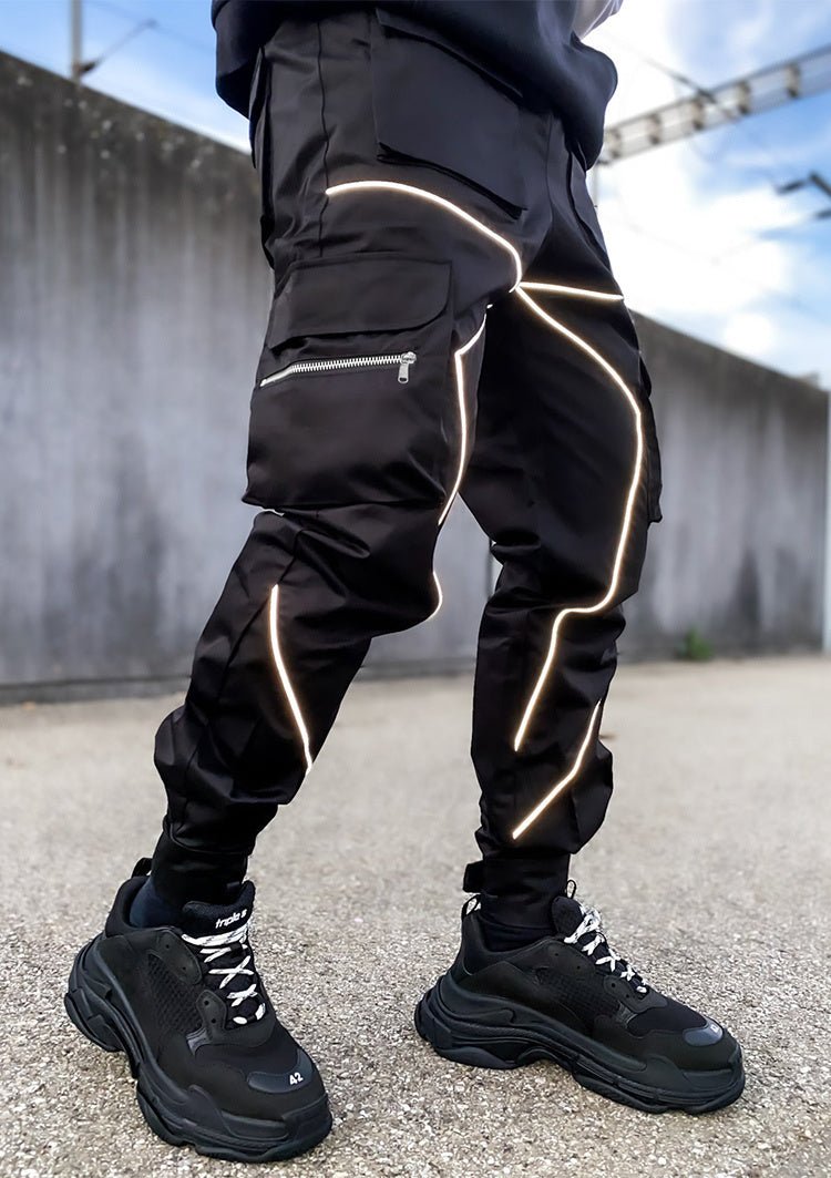 Solid Tops Stitched Pocket Cargo Pants - TechWearGiants