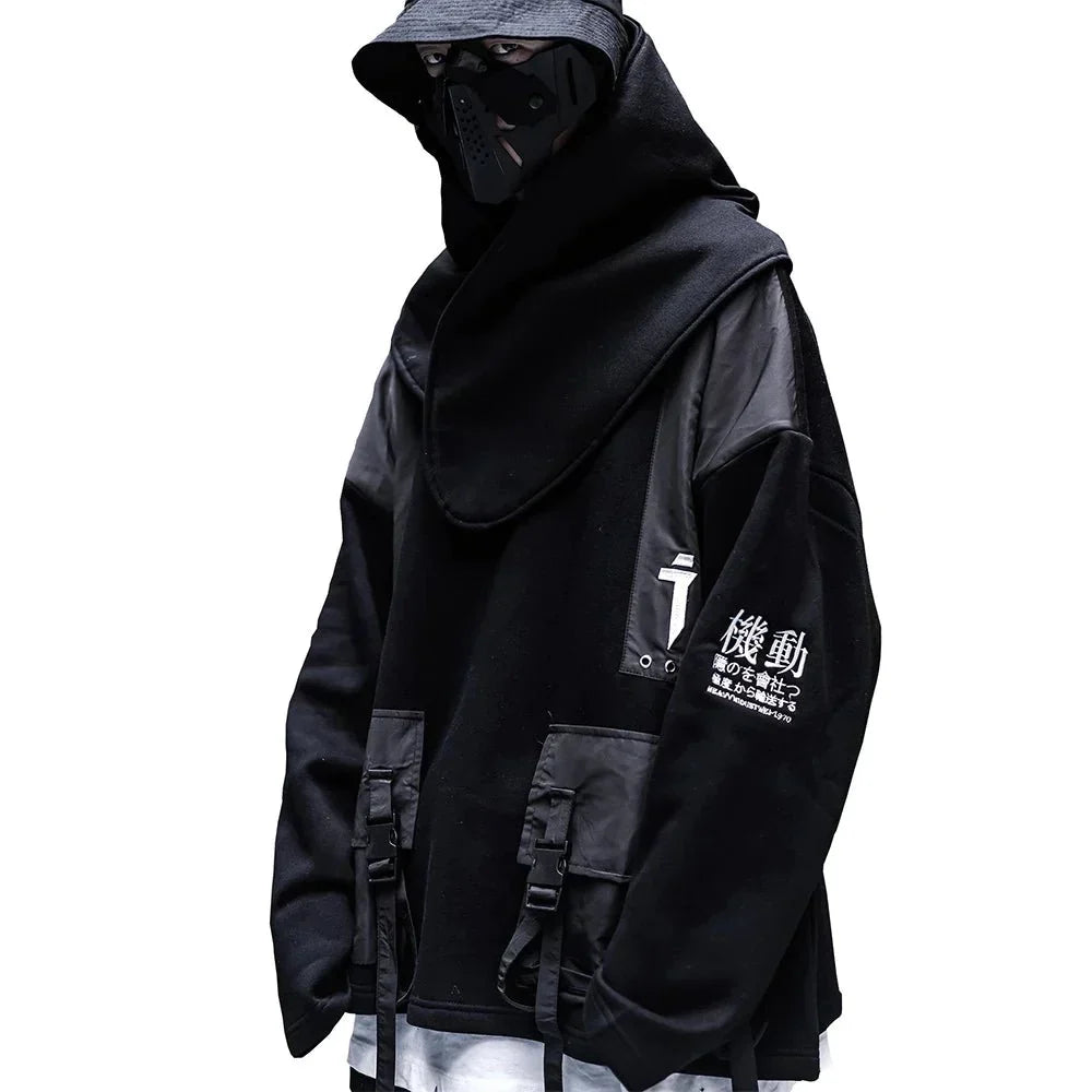 Streetwear Japanese Kanji Sweatshirt Hoodie - TechWearGiants