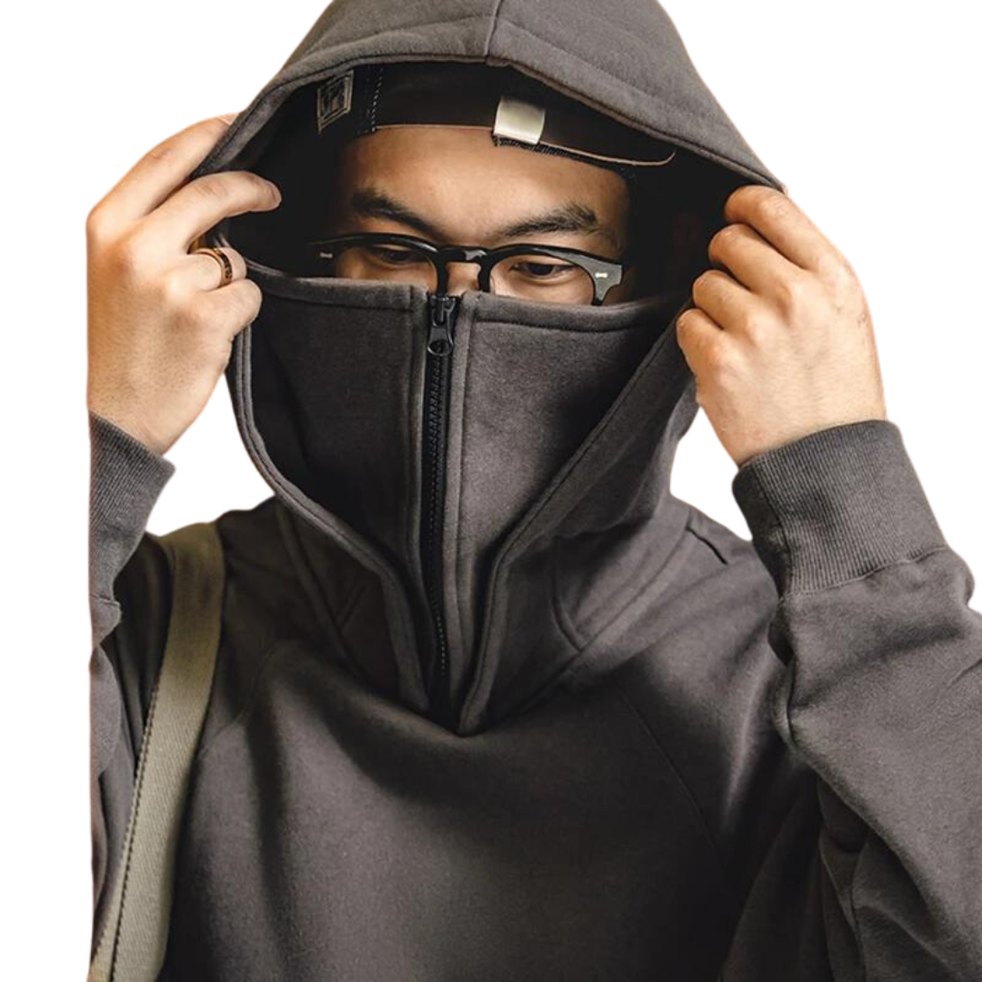 American Techwear Cargo Mask-Hoodie
