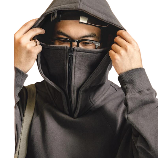American Techwear Cargo Mask-Hoodie