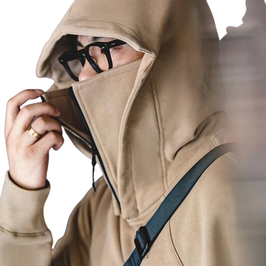 American Techwear Cargo Mask-Hoodie