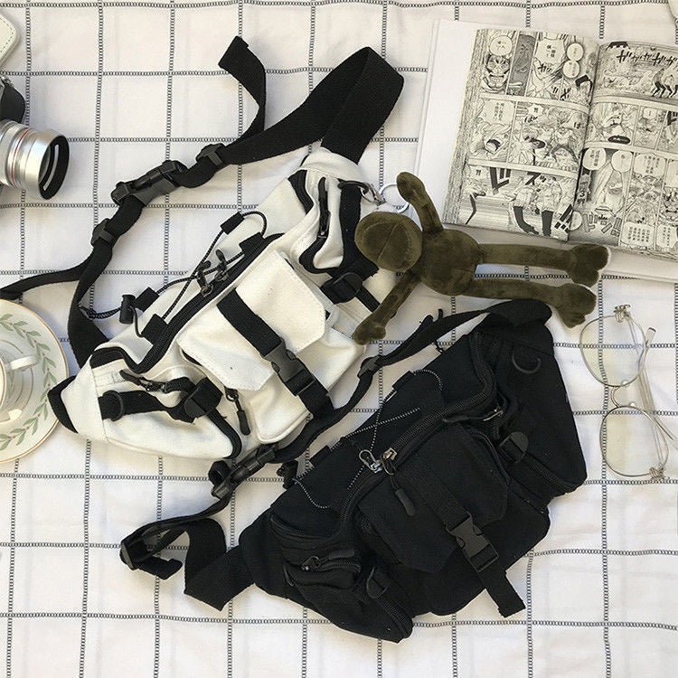 Techwear Gothic Crossbody Backpacks with companion - TechWearGiants