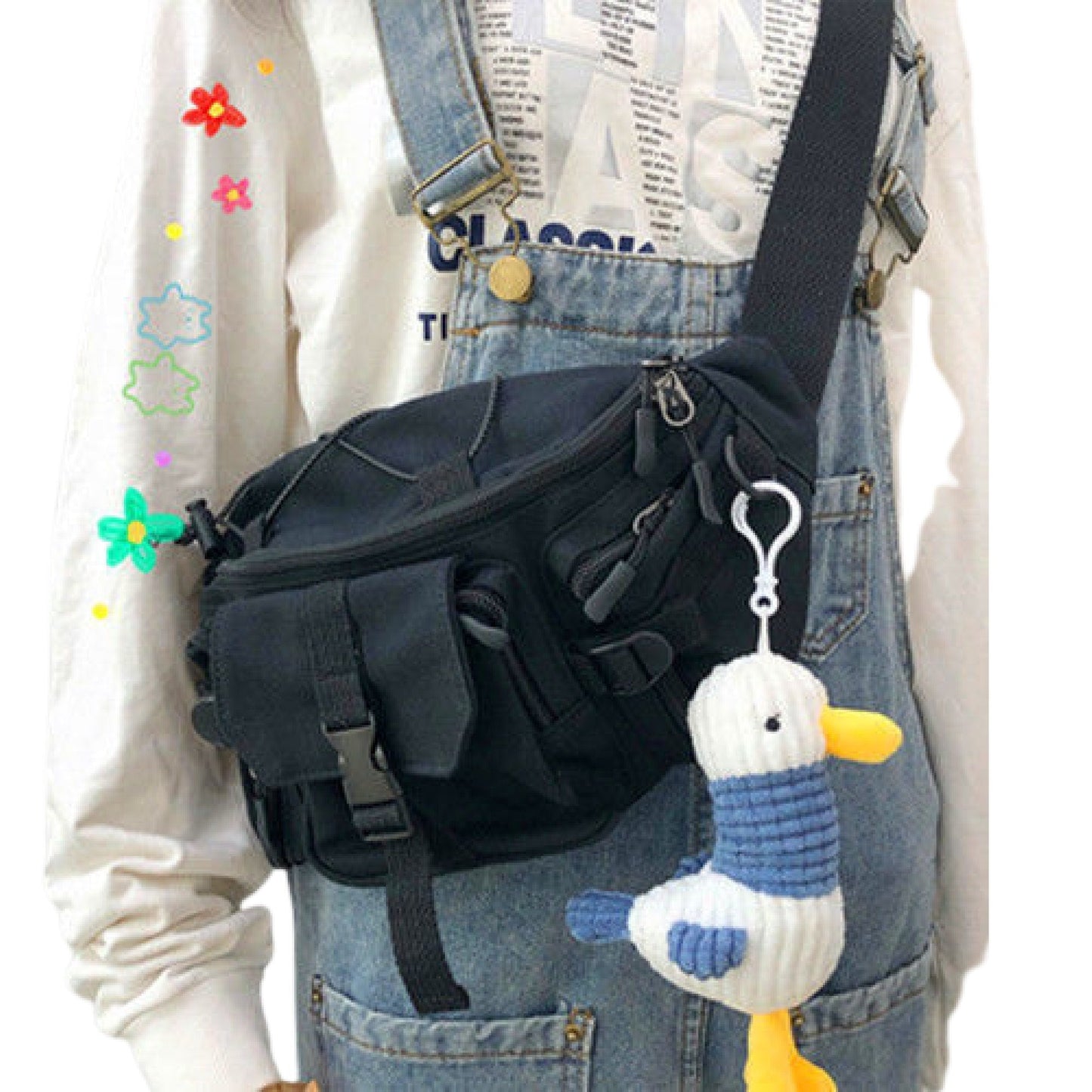 Techwear Gothic Crossbody Backpacks with companion - TechWearGiants