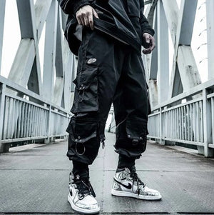 TWG-02 Black Cargo Pants - TechWearGiants