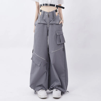 Hollow Out High Waisted streetwear Cargo Pants