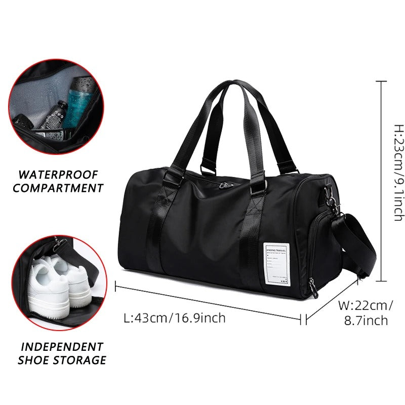 Side Compartment Oxford Duffel Bag