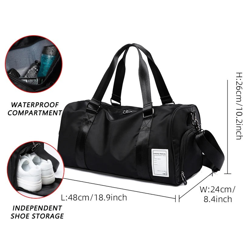 Side Compartment Oxford Duffel Bag