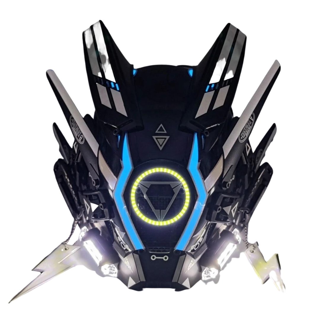 White Death Cyberpunk Valkoinen Mask - TechWearGiants